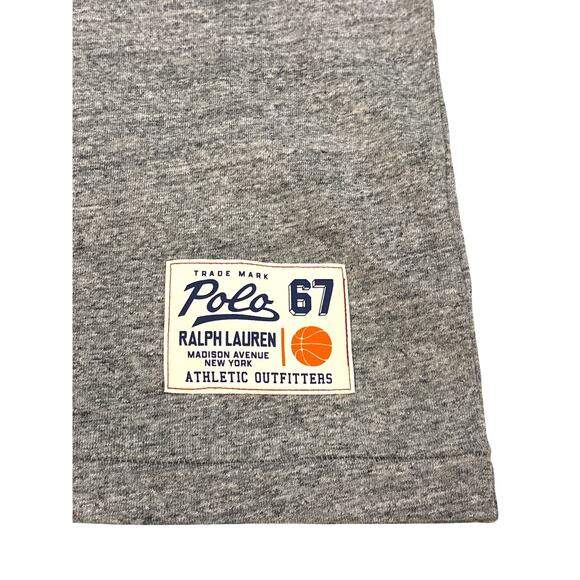 Polo Ralph Lauren Ringer T Shirt Mens Large Gray Ringer Short Sleeve Basketball - Picture 5 of 10